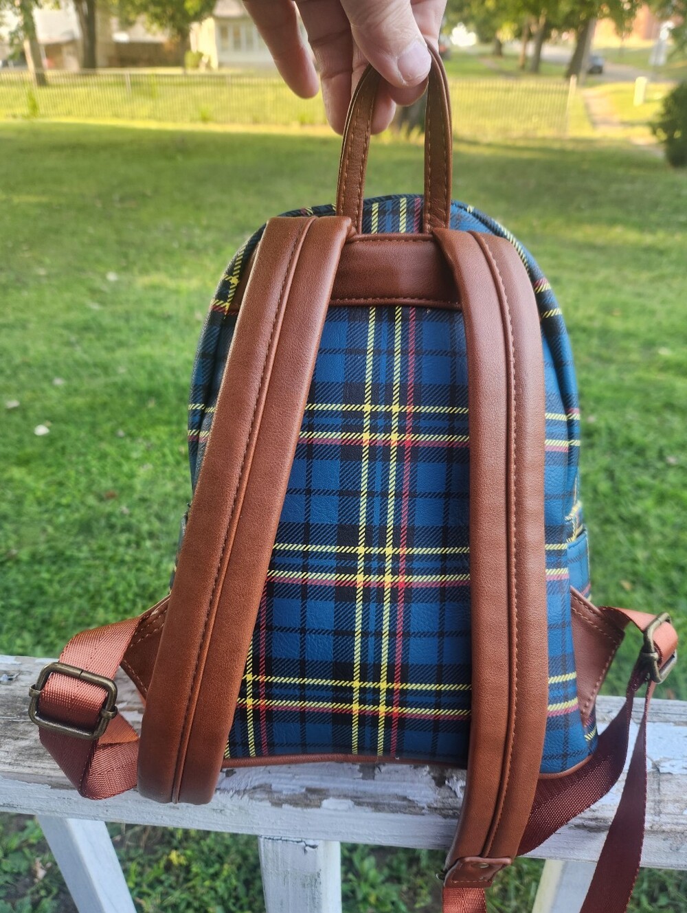 Loungefly Pokémon Pikachu Tartan Plaid Mini Backpack Preloved - Picture 2 of 11